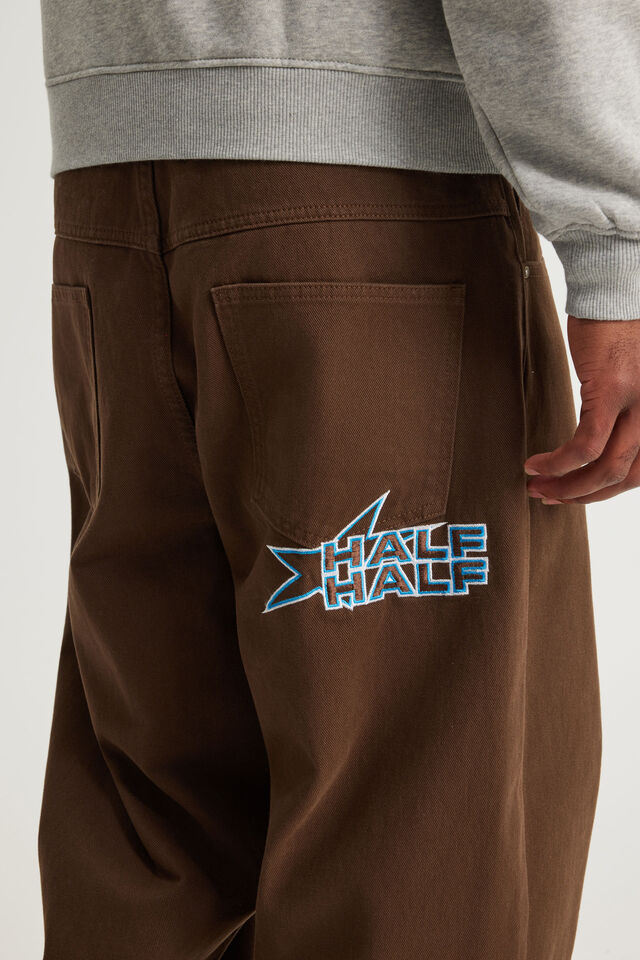 Half Half Classico Baggy Jean, RICH BROWN