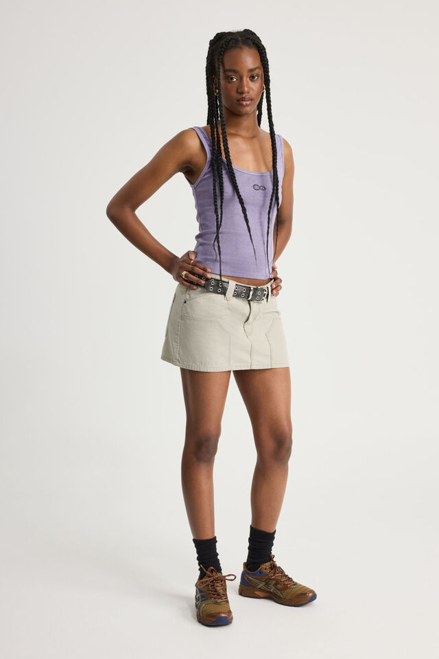 Utility Mini Skirt, SUNBLEACHED KHAKI