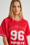 V Neck Sports Jersey, POST BOX RED/NYC - alternate image 4
