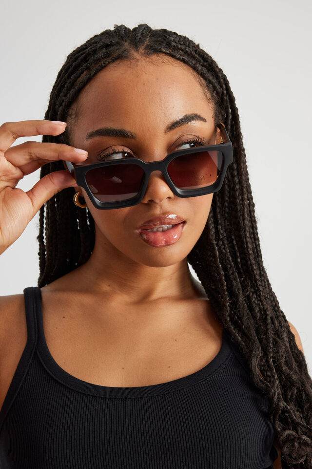 The Karla Sunglasses, BLACK MATTE