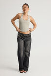 Scoop Neck Halter Top, SUNBLEACHED KHAKI - alternate image 2