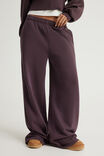 Classic Wide Leg Trackpant, WASHED FROZEN BERRY - example image 4