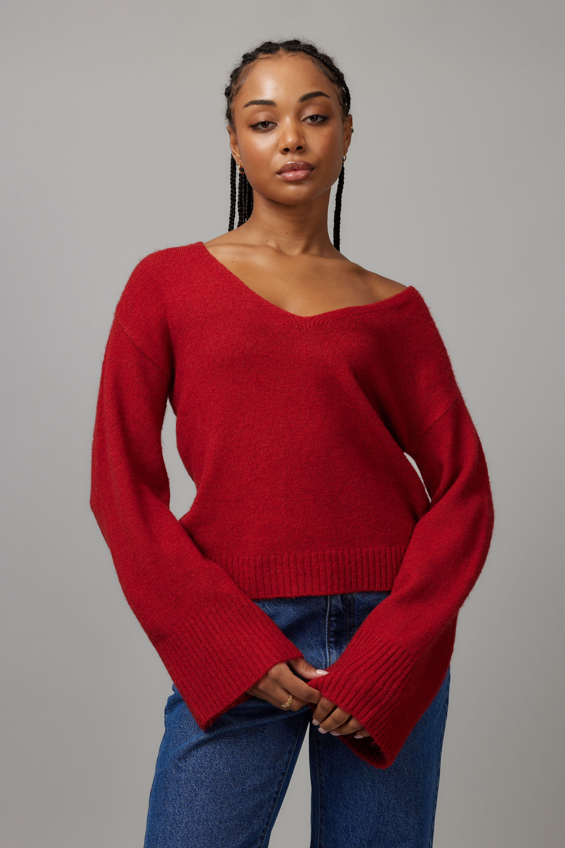 Charlie V Neck Knit Jumper
