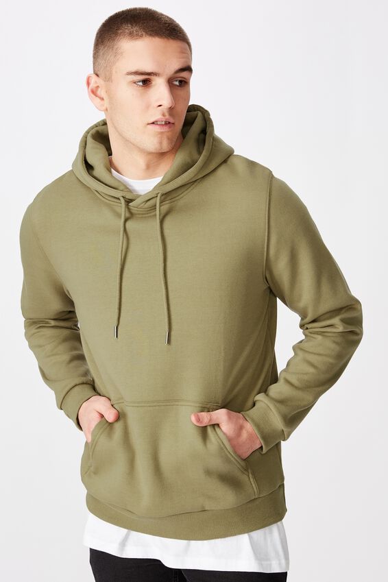 Basic Hoodie, COVERT GREEN