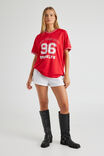 V Neck Sports Jersey, POST BOX RED/NYC - alternate image 2