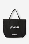 Notion Large Tote Bag, NOTION BLACK W WHT STAR LOGO - alternate image 1