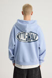 Half Half Zip Thru Hoodie, HH BLUE CHALK/ UNDERGROUND - alternate image 4