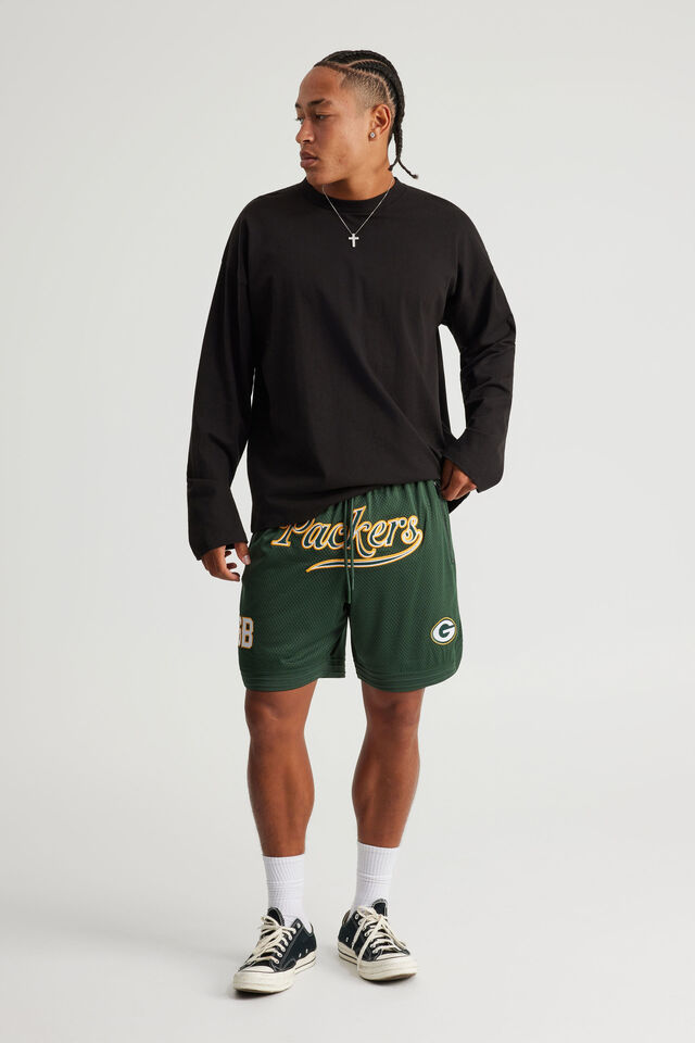 Nfl Basketball Short, LCN NFL PINE GREEN/GREENBAY PACKERS CLASSIC