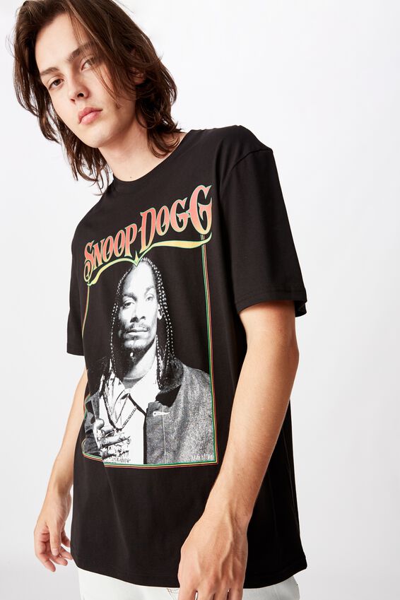 Regular License T Shirt, BLACK/SNOOP DOG