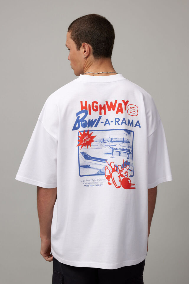 Heavy Weight Box Fit Graphic Tshirt, HH WHITE/BOWLING