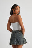 Shirred Bandeau, WHITE - alternate image 3