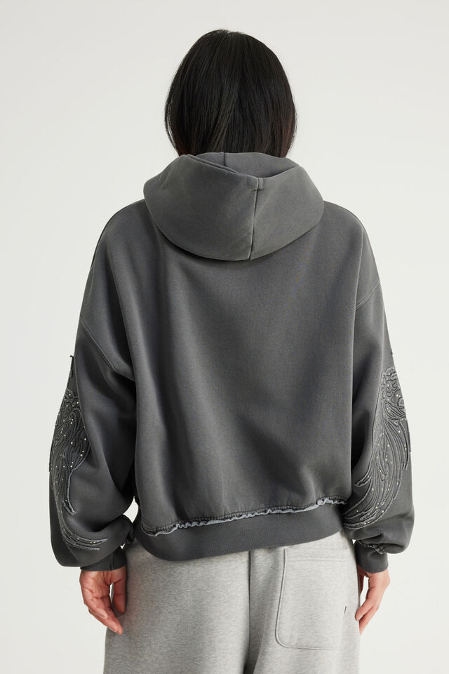 Notion Boxy Hoodie, NTN WASHED BLACK/ANGEL OR DEMON