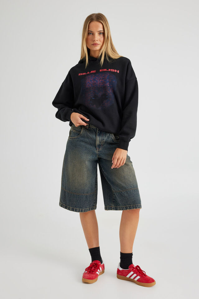 Lcn Music Slouchy Hoodie, LCN BRA BLACK/BILLIE  EILISH