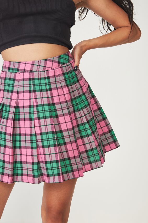 Pleated Skirt, SIERSHA CHECK