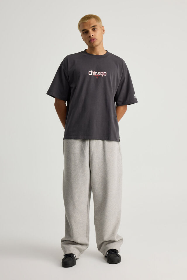 Heavy Weight Box Fit Nba Tshirt, LCN NBA SLATE/CHICAGO BULLS Y2K SUPERSCRIPT