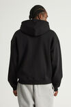 Authentics Boxy Zip Thru Hoodie, BLACK - example image 3