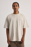 Notion Heavy Weight Box Fit Graphic Tshirt, NTN WASHED SAND/MOON LANDING - alternate image 3