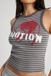 High Neck Tank, GREY STRIPE/COOL GIRLS - alternate image 4