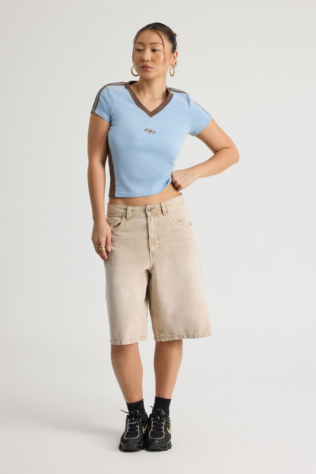 Fitted Graphic Tee, BLUE MIST/MUD NTN