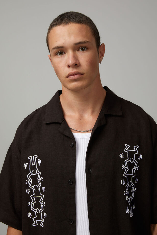 Keith Haring Shirt, LCN KEI BLACK/KEITH HARING EMBROIDERY