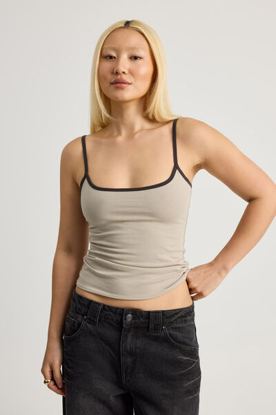 Kiki Cami, SUNBLEACHED KHAKI/PHANTOM