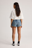 Low Rise Denim Short, BRIGHT BLUE - alternate image 3