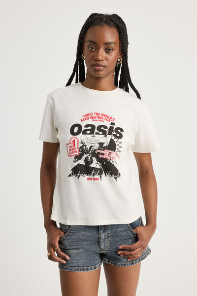 Music Merch Regular Tee, LCN OAS PUMICE/OASIS PROMO