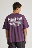 Half Half Box Fit Graphic T Shirt, HH GRAPE/HALF HALF HARDWARE - alternate image 1