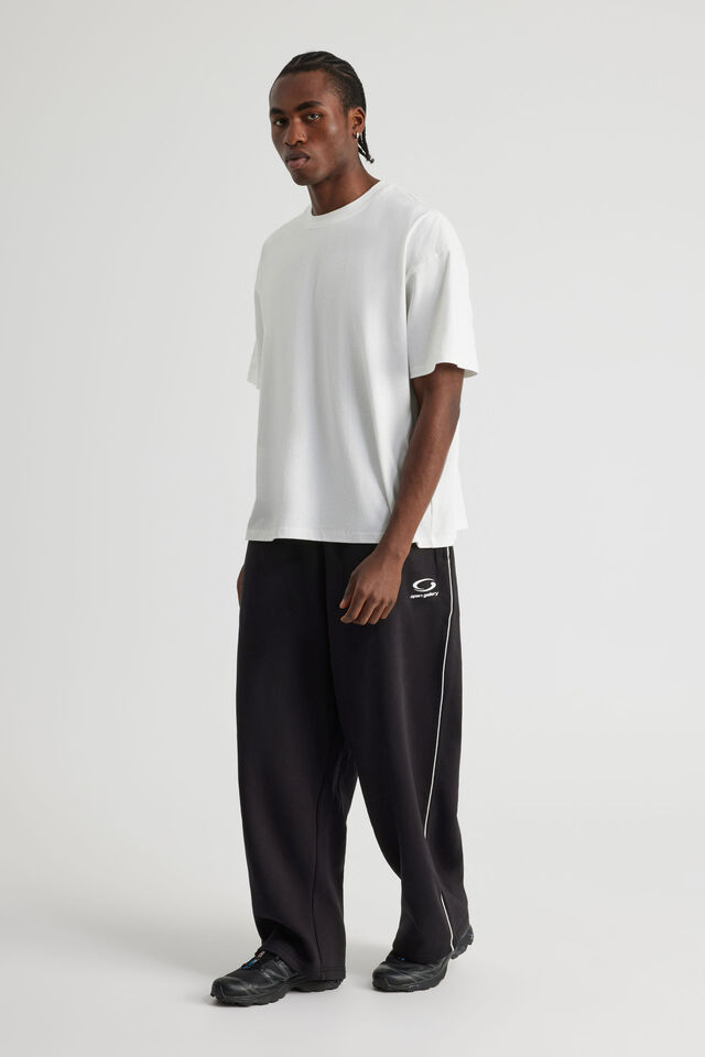 Open Gallery Baggy Track Pant, OG BLACK/WHITE PIPING