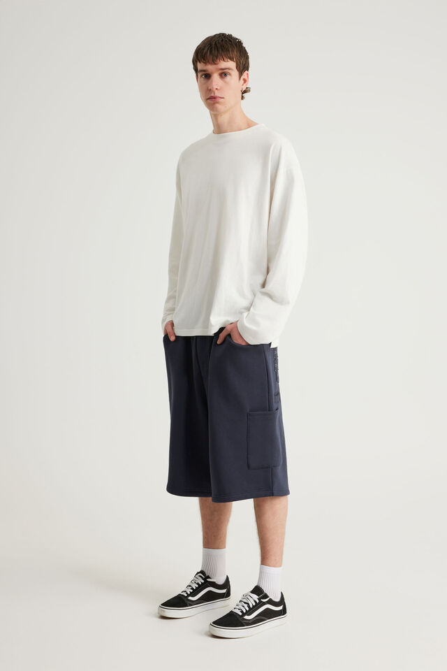 Baggy Track Short, HH NAVY BLAZER/UTILITY