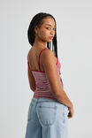 Classic Cami, RED/GREY MARLE STRIPE - alternate image 3