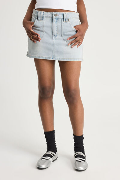 Dakota Denim Skirt, ISLAND BLUE