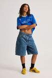 Half Half Painter Baggy Denim Short, CLASSIC INDIGO - alternate image 2