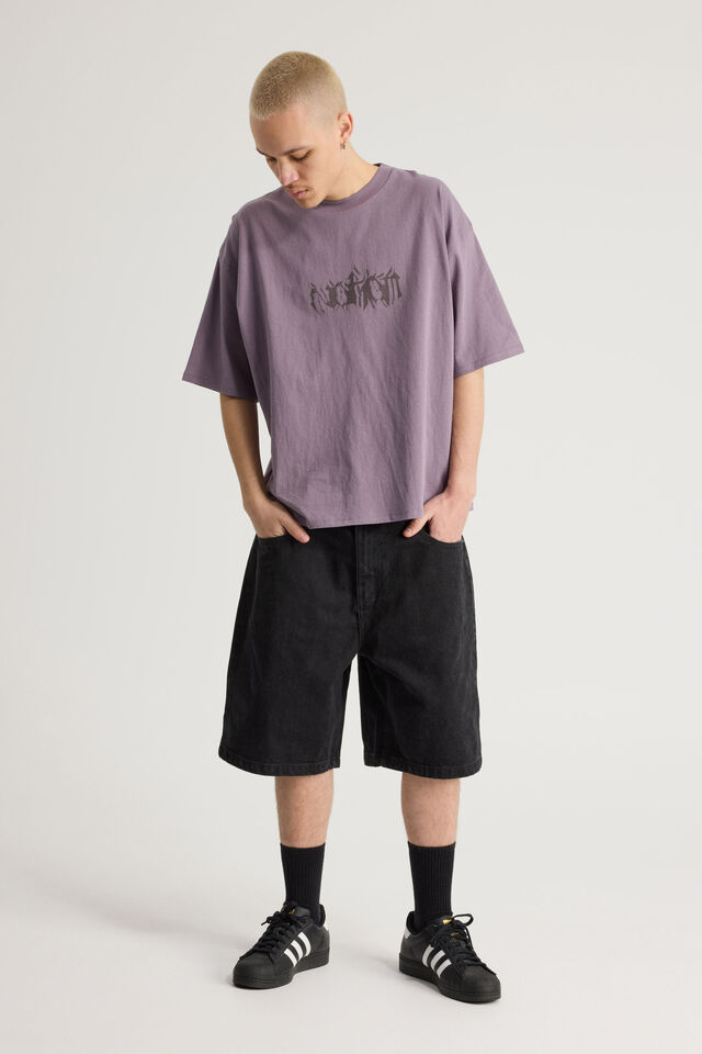 Half Half Classico Denim Short, CLEAN WASHED BLACK