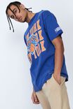 NBA NY Knicks Oversized T Shirt, LCN NBA WASHED BLUE/NY KNICKS TRIPLE