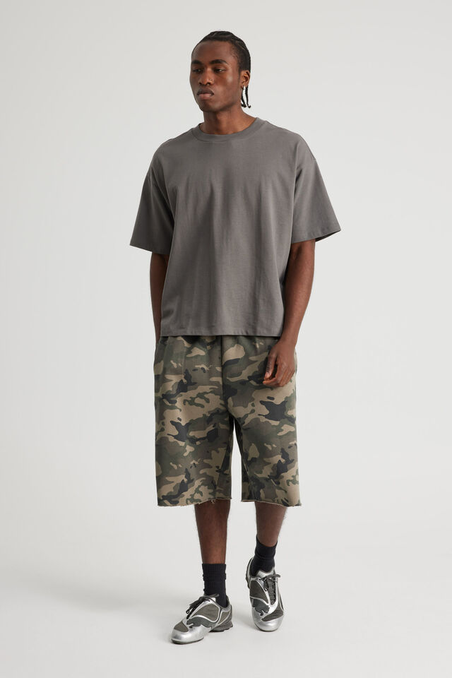 Baggy Track Short, WASHED BUSH CAMO