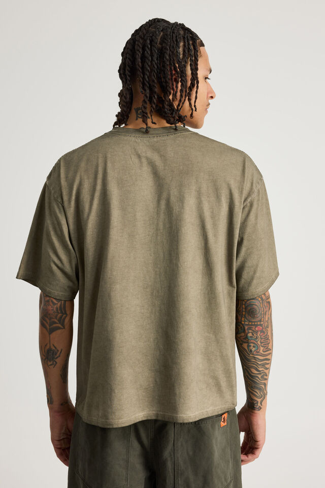 Open Gallery Box Fit Tshirt, OG KHAKI MIST OVERDYED/IDEAS DEPT