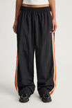 Open Gallery Baggy Nylon Track Pant, OG BLACK/RICH ORANGE - alternate image 2