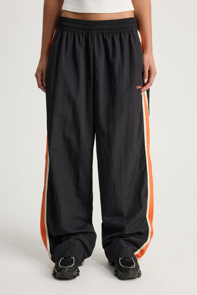 Open Gallery Baggy Nylon Track Pant, OG BLACK/RICH ORANGE