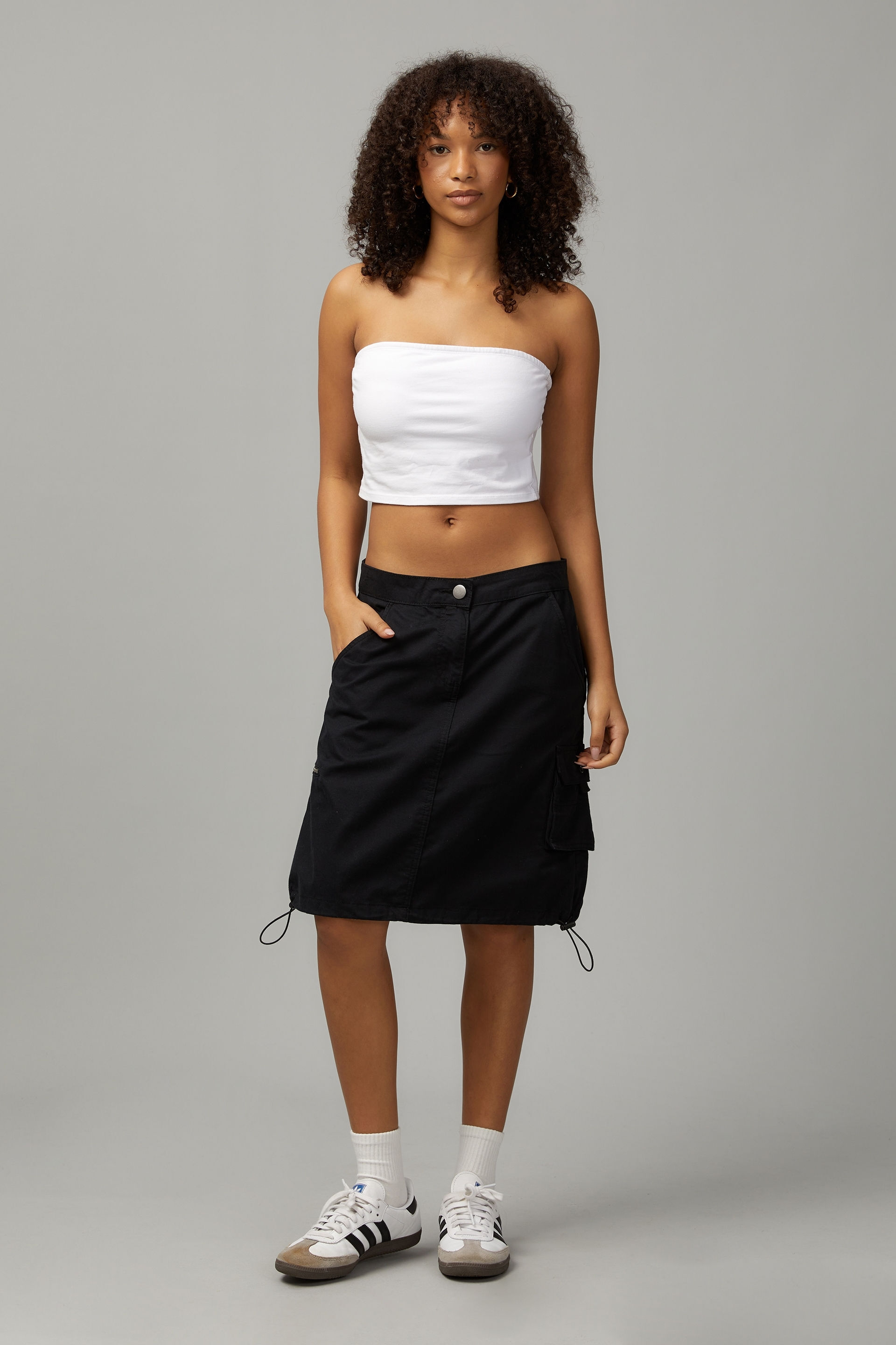 Knee length skirt with bow top