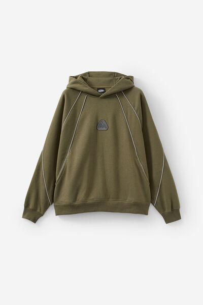 Half Half Hoodie, HH DEEP KHAKI/PIPING