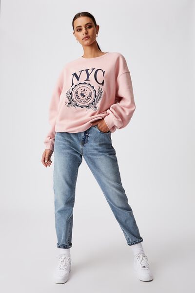 Ripped Mom Jean, VINTAGE BLUE