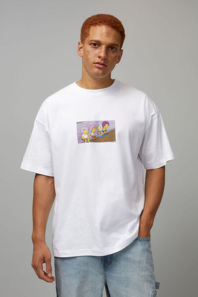 Oversized Simpsons T Shirt, LCN SIM WHITE/WIGS