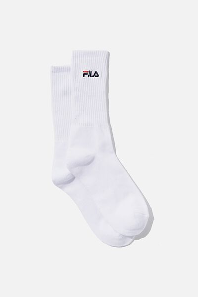 License Retro Rib Socks, WHITE FILA EMB