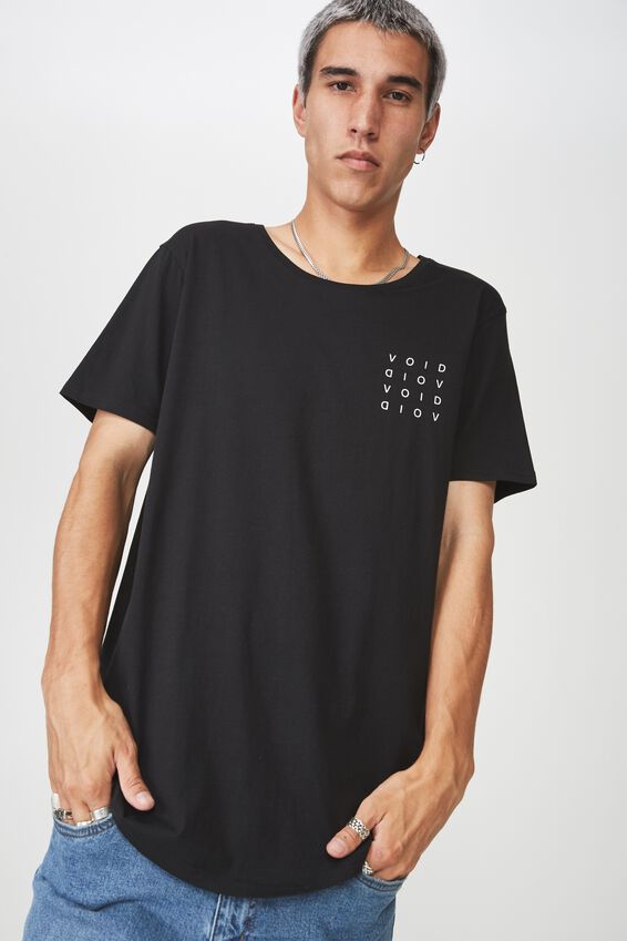 Curved Graphic T Shirt, BLACK/VOID BLOCK