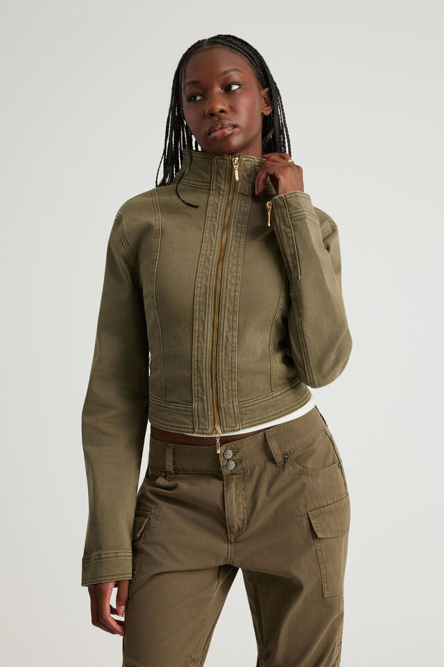 Y2k Benny Jacket, OLIVE