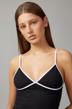 Freya Contrast Bind Cami, BLACK/WHITE - alternate image 4