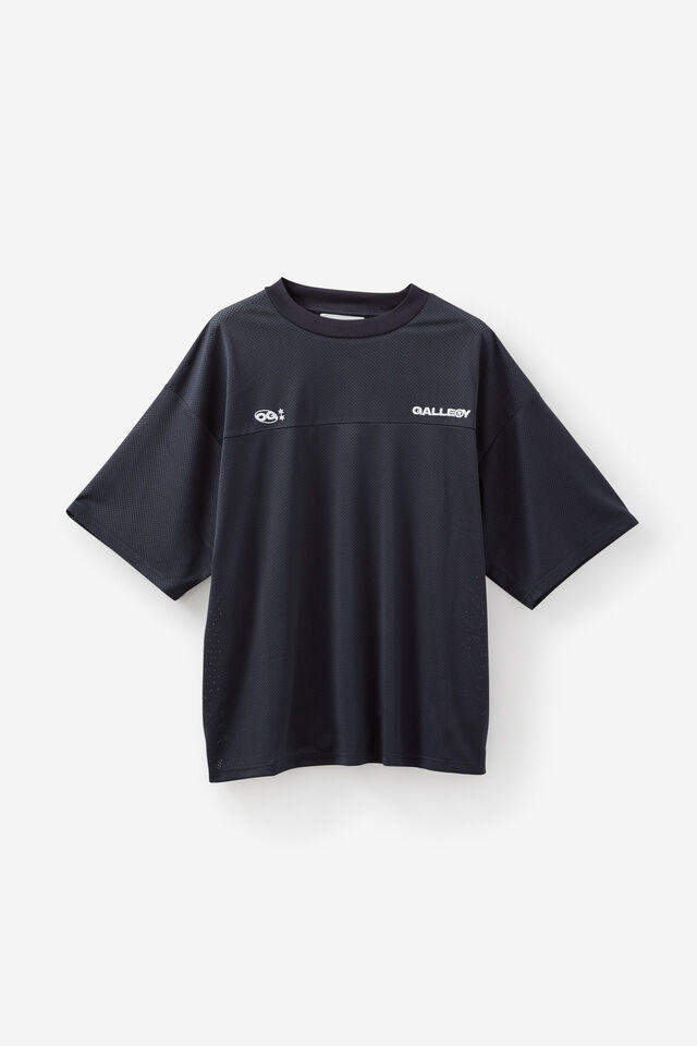 Open Gallery Short Sleeve Mesh Tshirt, OG NAVY BLAZER/GALLERY PANEL