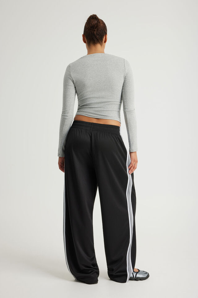 Open Gallery Wide Leg Track Pant, OG BLACK