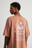 Half Half Heavyweight Box Fit Graphic Tshirt, HH WASHED LIGHT OCHRE/LONE PINE RANCH - alternate image 4